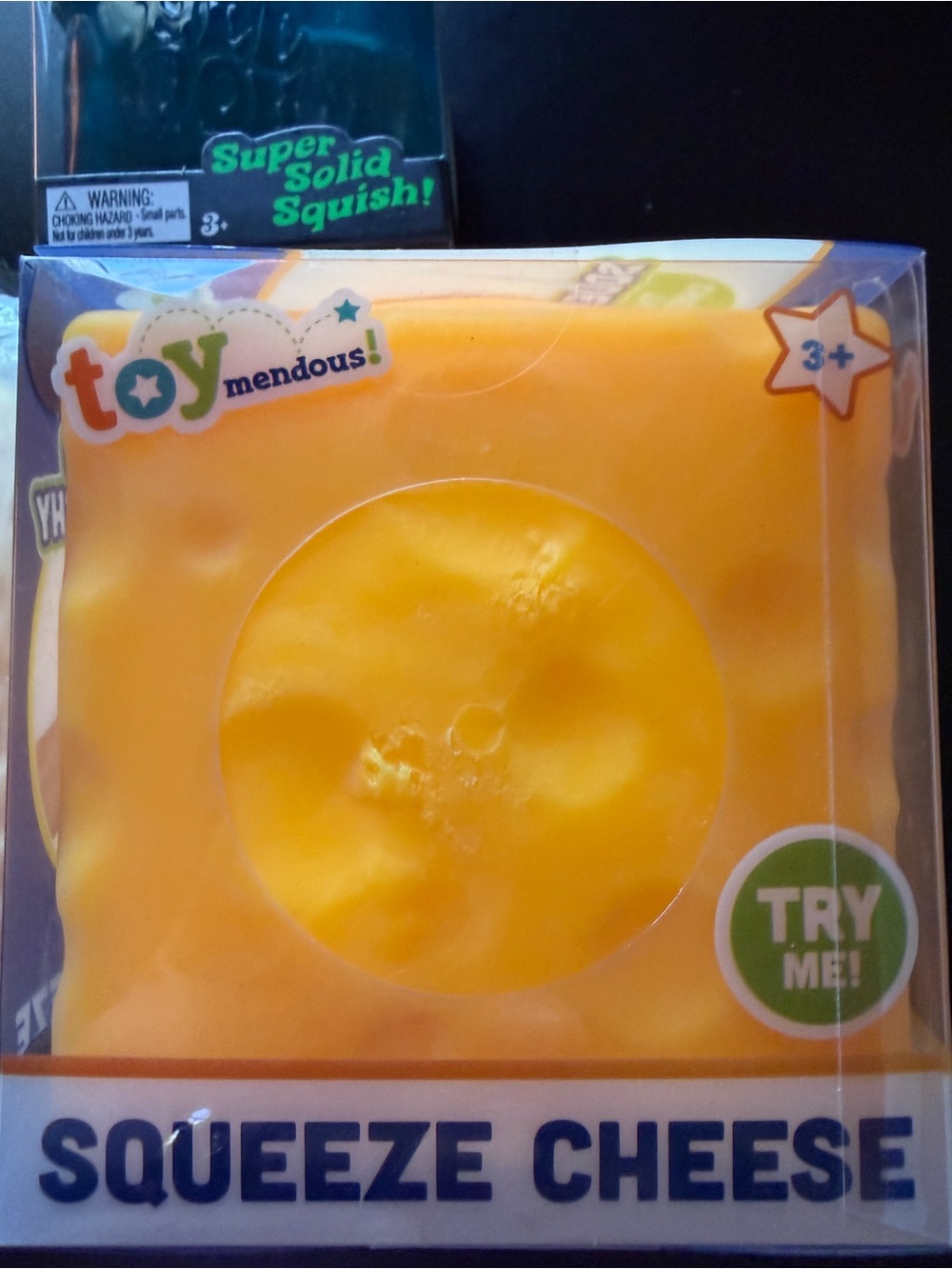 Lot of 3 New Jumbo Squishy Peanut Squeeze Cheese Nee Doh Nice Cube Toymendous - Picture 3 of 7